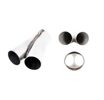 Stainless Steel Collector Twin 2.5Inch to Single 3.5Inch