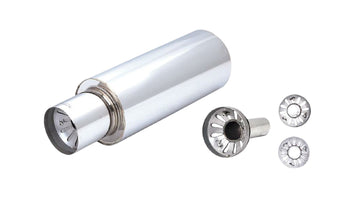 2.5 Inch Cannon Muffler 4.5 Inch tip in Stainless Steel