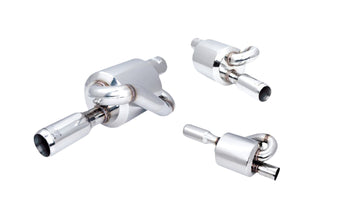 Round Twin Loop Muffler 2.5 Inch Inlet