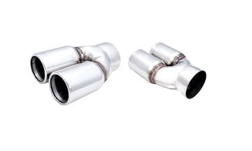 Twin 80mm Round Doble Wall Rolled-In Tip with 3 Inch Inlet