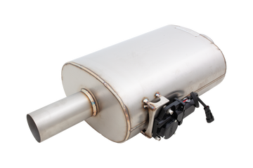 Oval 2.5Inch Varex Universal Muffler Side Mounted Motor