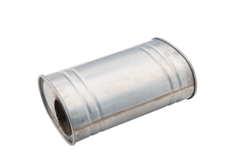 2.5 Inch Universal Oval Resonator in Raw 409 Stainless Steel
