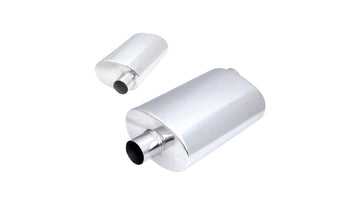 2.25 Inch Universal Oval Resonator in 304 Stainless Steel