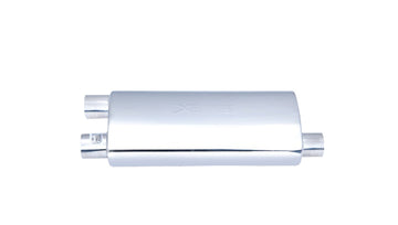 Single 2.5Inch Side Inlet Dual 2Inch Side Outlet East West Muffler