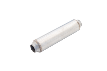 Hot Dog Resonator 2Inch Inlet 12Inch Long Raw 409 Stainless Steel