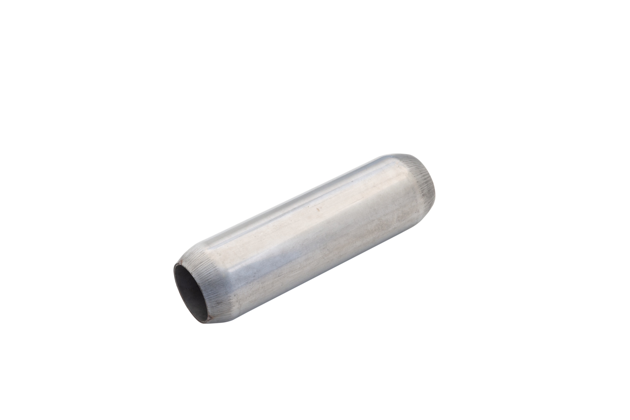 Hot Dog Resonator 2.5Inch Inlet 12Inch Long Raw 409 Stainless Steel
