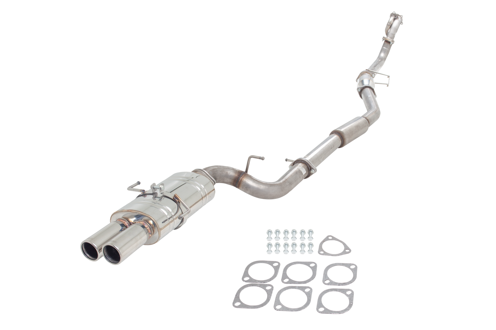 Nissan S14 Polished Oval Muffler with Twin 3" Tips