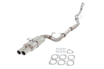 Nissan S14 Polished Oval Muffler with Twin 3" Tips