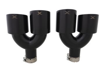 VW Golf R MK8 to MK8.5 Black Quad 4.5 Inch Tip Option