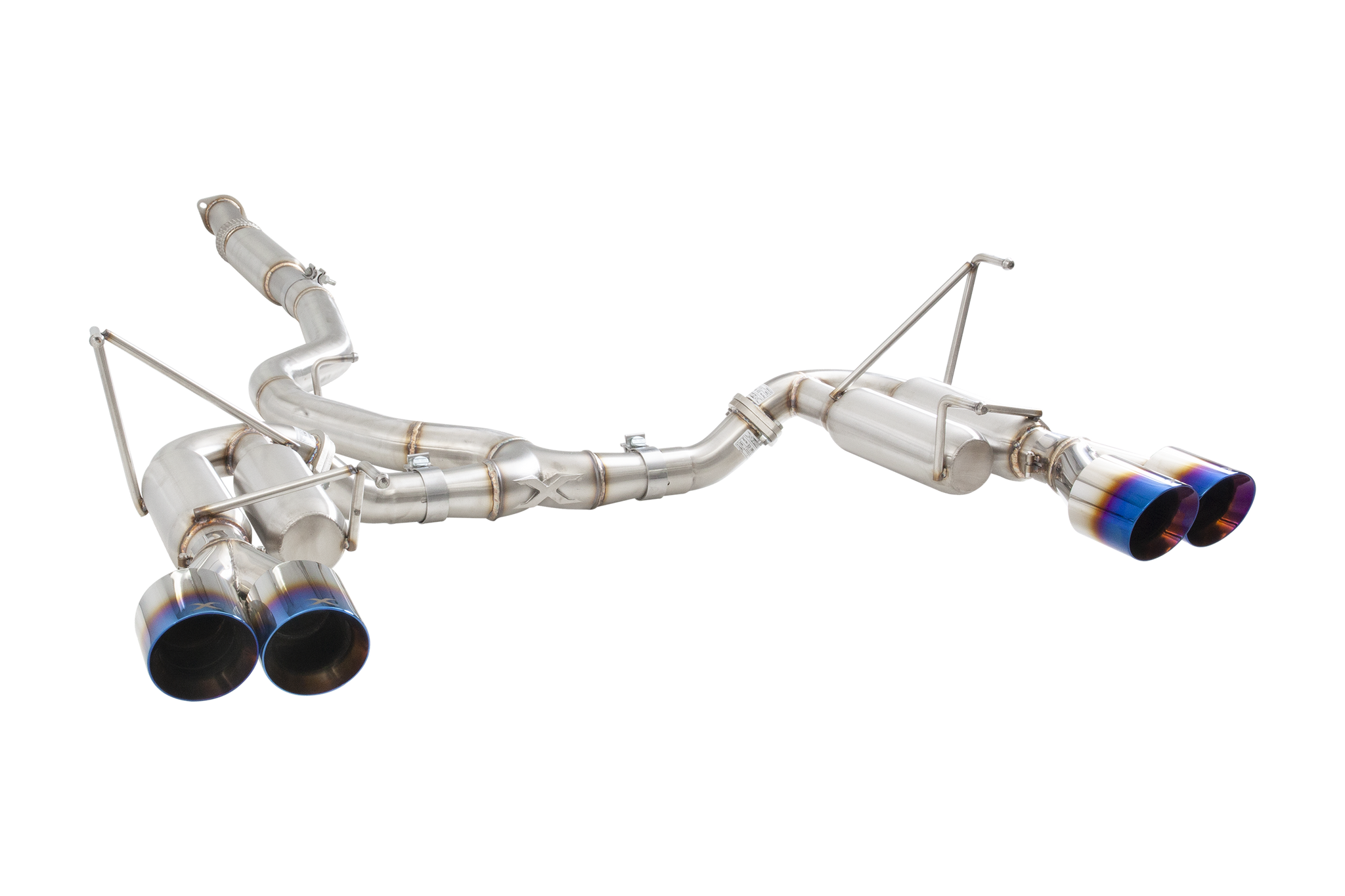 Subaru WRX STI G3 VA Sedan Race Cat Back Exhaust with Burnt Blue Tips