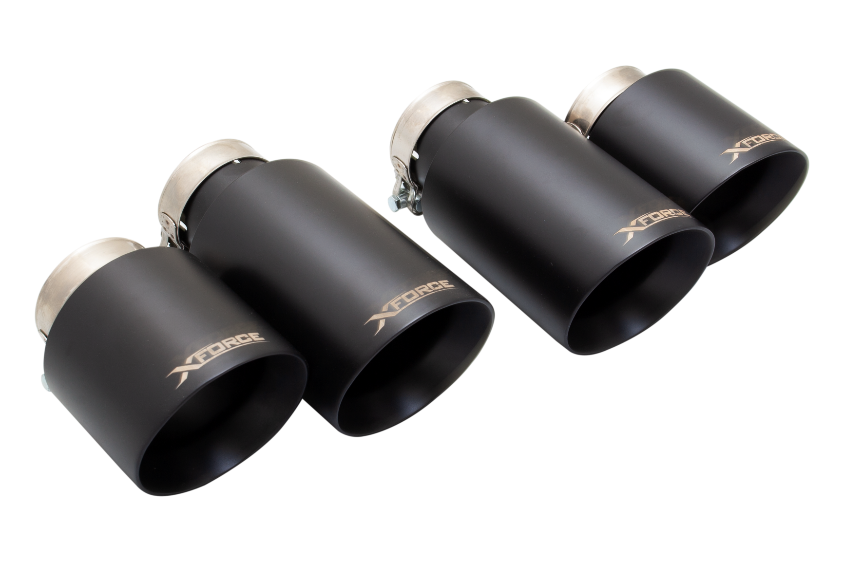 AUDI S3 8V Hatch VW GOLF R Black Exhaust Tips