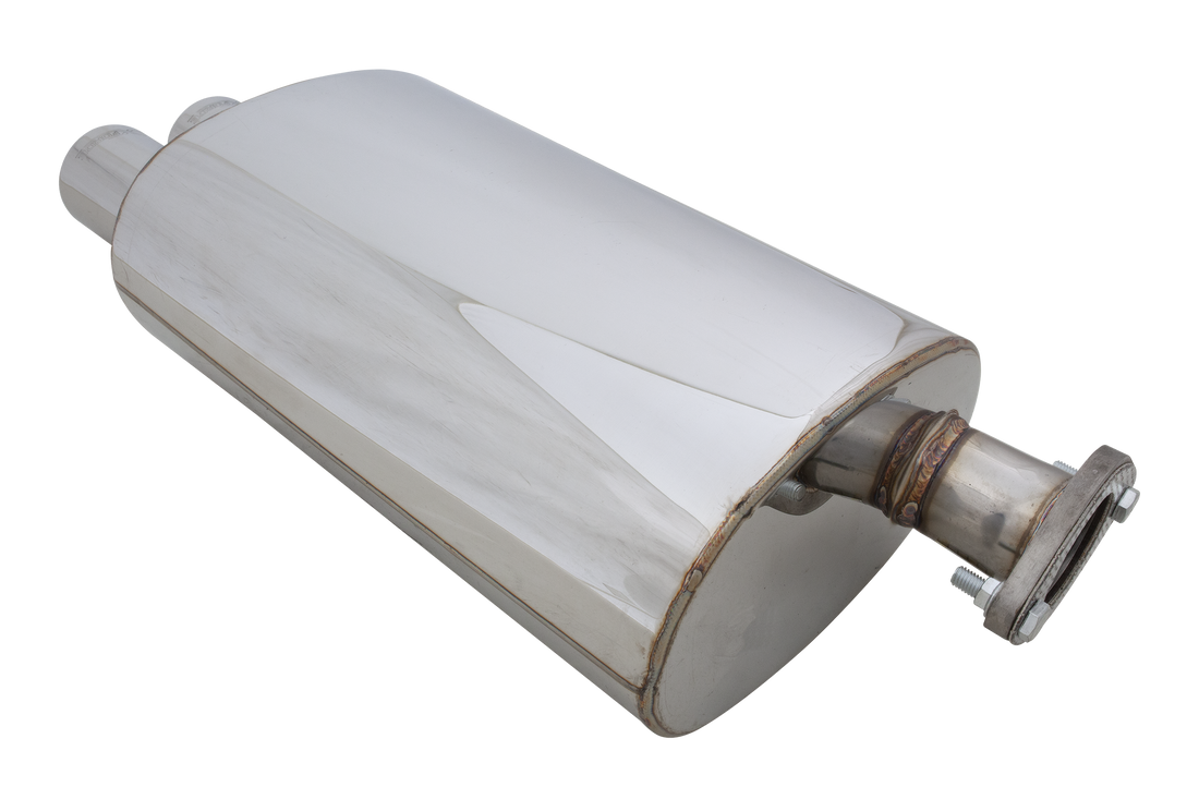 Twin 3Inch outlet Oval Universal Muffler