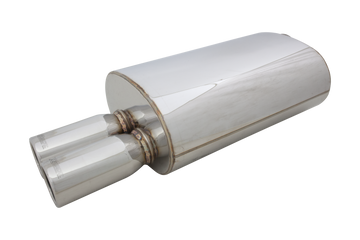 Twin 3Inch outlet Oval Universal Muffler