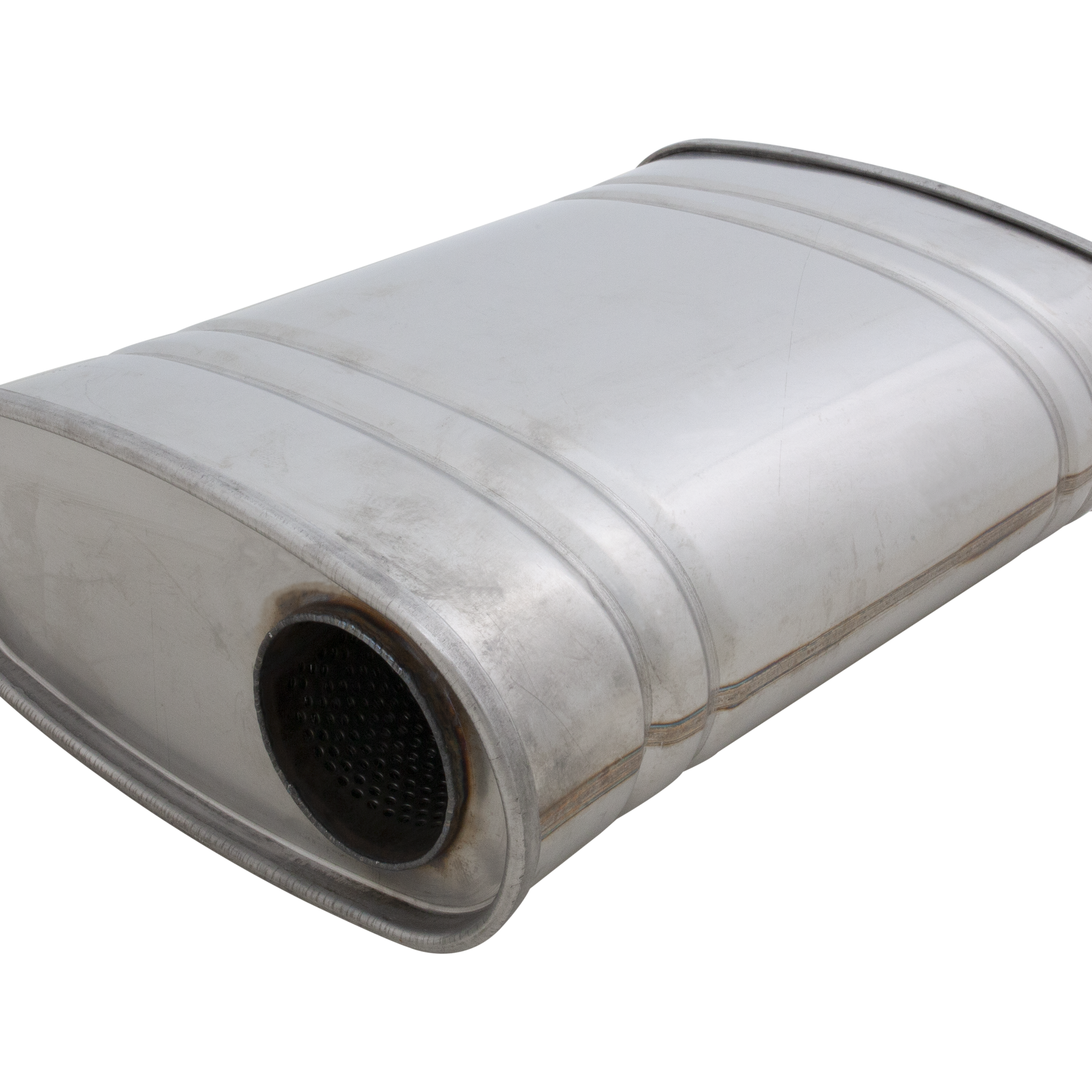 Raw 409 Stainless Steel 2.5" 10"x4"x14" Muffler