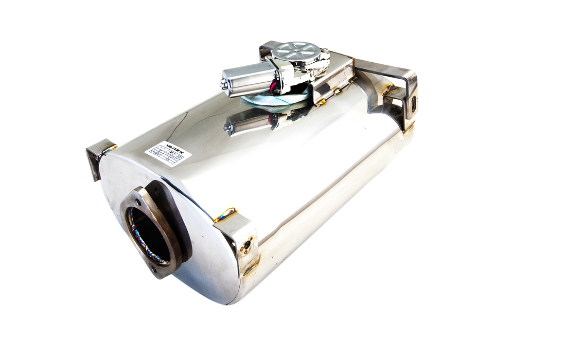 Universal Varex Oval Muffler in 2.5Inch with Bracket Mounts