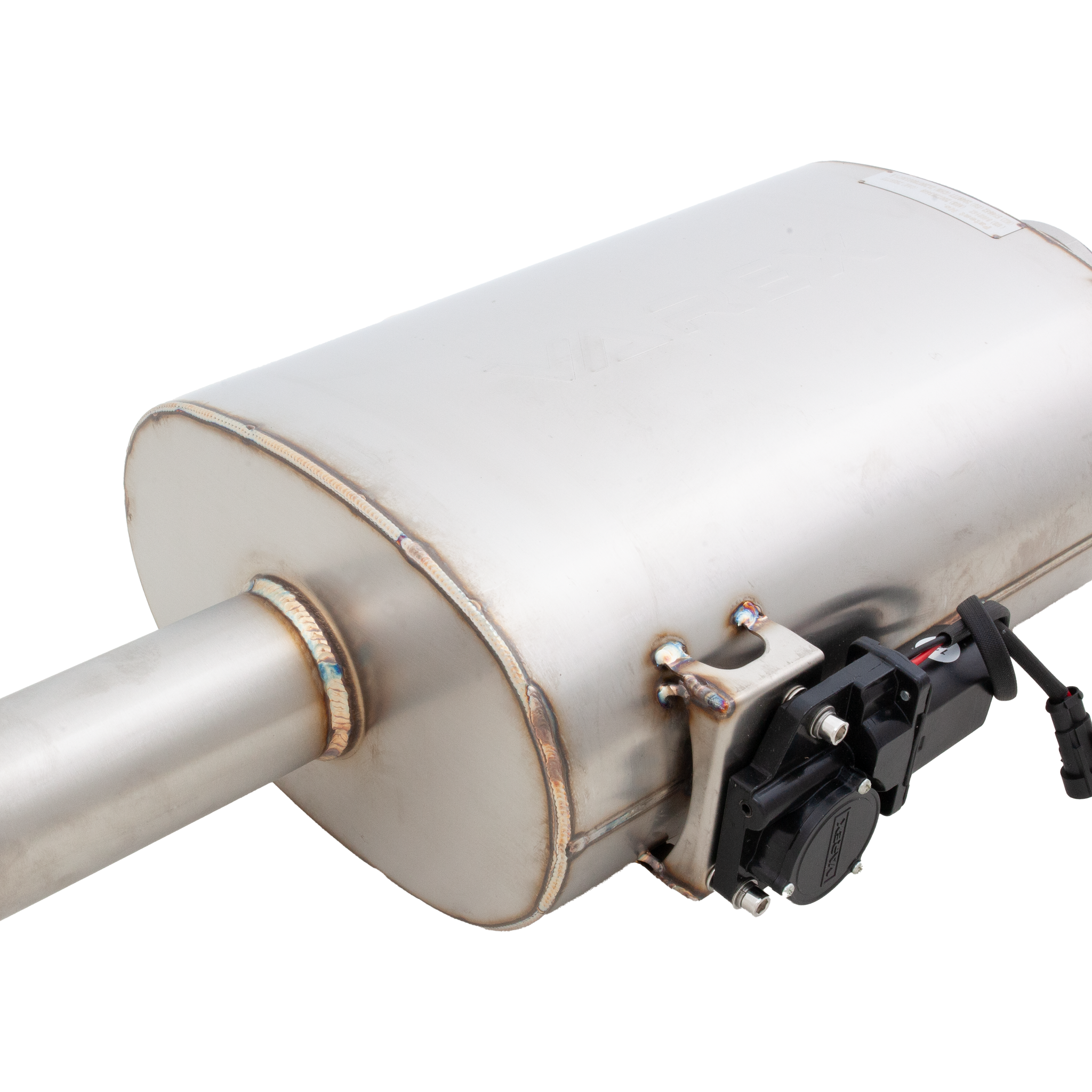 Oval 2.5Inch Varex Universal Muffler Side Mounted Motor
