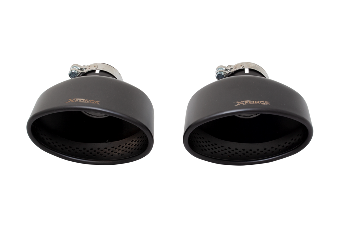 Audi RS3 8V Sedan Black Oval Exhaust Tips